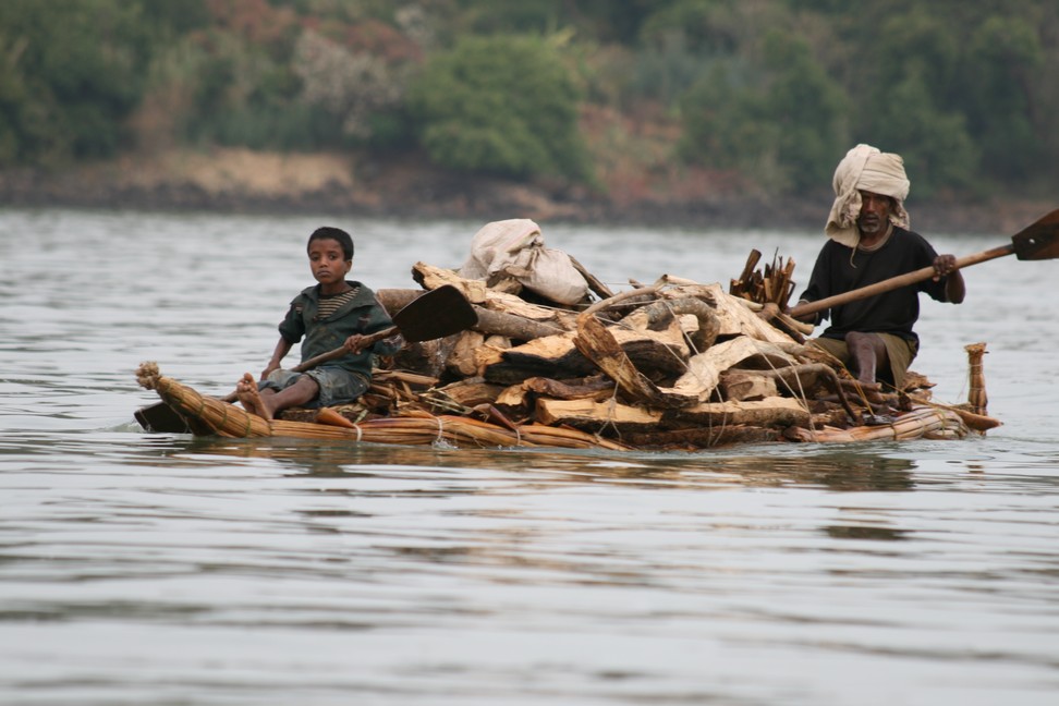Papyrus boats in Ethiopia